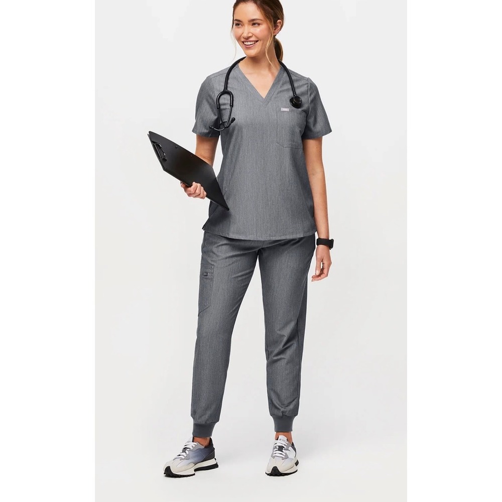 Figs Women's Gray Jogger Scrub Pants